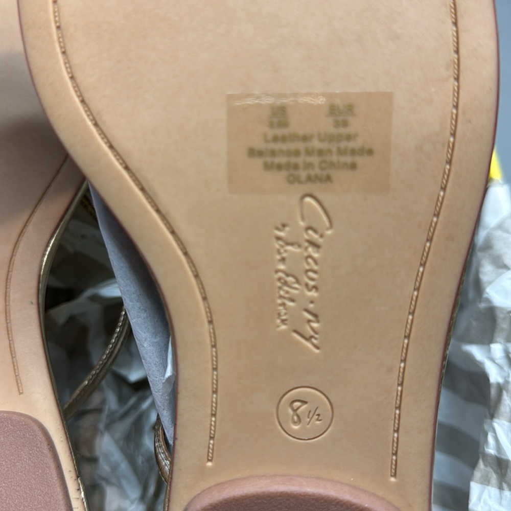 Circus NY by Sam Edelman Olana Women's Sandals Gold Leaf : 8.5 M - Picture 8 of 8